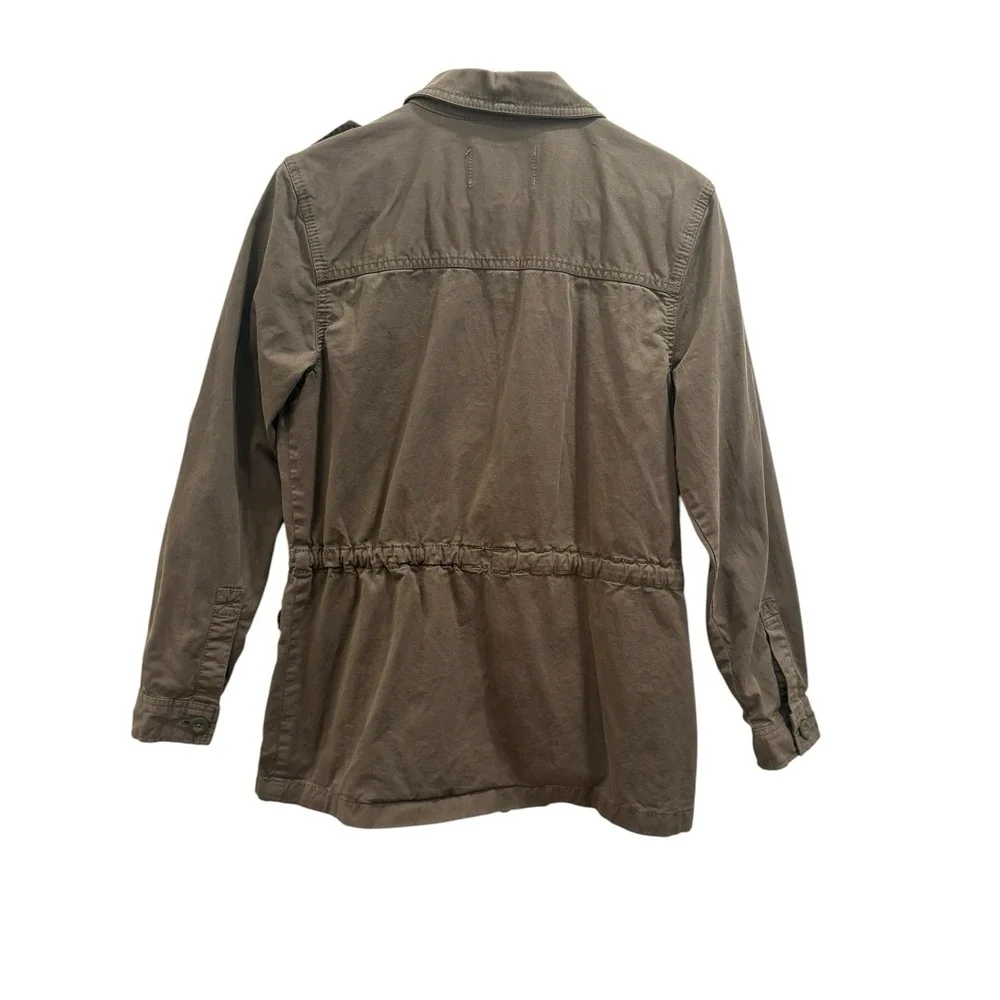 Hinge Utility Jacket Cargo Style Adjustable Waist Sz Small Military Olive